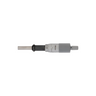 0-1″ Mechanical Micrometer Head Graduation 0.0001″ 1" Flat with Clamp Nut Mechanical Micrometer Head (Thimble Diameter: Dia. 21mm, Spindle Diameter: Dia. 8mm, W/Vernier), SKU Mitutoyo-151-237, three quarter front view