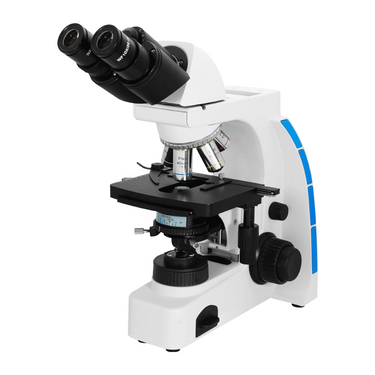 40X-1000X Biological Compound Laboratory Microscope, Binocular, Halogen Light, Infinity Plan, SKU BM03020203, three quarter front view