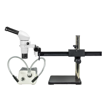 8-50X Ball Bearing Boom Stand Halogen Light Binocular Parallel Zoom Stereo Microscope PZ02080261