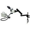 3.35-45X LED Light Flexible Arm Binocular Zoom Stereo Microscope, SKU SZ02060726, three quarter front view