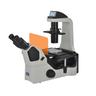 Nexcope 40-400X LED Inverted Fluorescence Microscope with LCD Display, SKU Nexcope-NIB620FL-Trinocular, three quarter front view