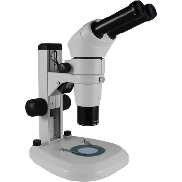 8X-80X Widefield Parallel Zoom Stereo Microscope, Binocular, Track Stand, LED Top and Bottom Light, Compensating 20° Viewing Angle