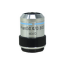 Objective Working Distance 1.06mm 50X Infinity Long Working Distance Plan Achromatic Dark Field Metallurgical Objective, SKU MT04073632, three quarter front view