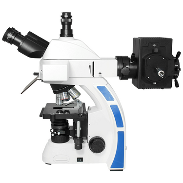 40X-1000X Fluorescence Microscope, Trinocular, Dual Light MH, Plan Fluor Semi-Apochromatic Objectives