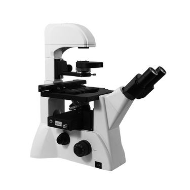 100X-400X Inverted Fluorescence Microscope, Trinocular, Halogen Light