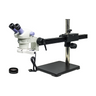 3.5-30X Ball Bearing Boom Stand Fluorescence Light Binocular Zoom Stereo Microscope, SKU SZ02080442, three quarter front view