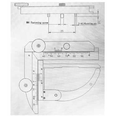 Attachable Graduated Microscope Mechanical Stage XY Translation Measurement Calipers