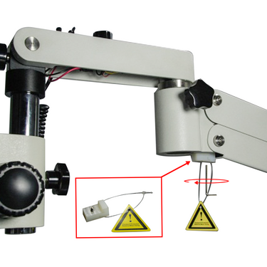 Surgical Microscope Pneumatic Arm Clamp Stand, 76mm Focus Rack