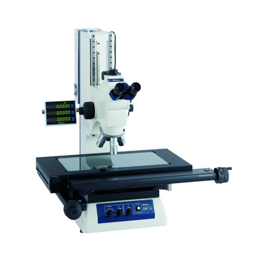20-1000X LED Dual Illuminated Light XY Stage Travel Distance 200x100mm Measuring Microscope (Bright Field, Measuring Range: 200x100, Z-Axis Measurement), SKU Mitutoyo-176-977-13, three quarter front view