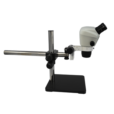 7X-45X Widefield Zoom Stereo Microscope, Binocular, Single Arm Boom Stand (Adjustable Eyepiece)