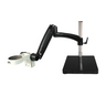 Microscope Pneumatic Arm, Heavy Duty Post Stand, 76mm Focus Rack, SKU ST02071562, three quarter front view