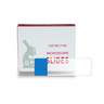 50 Frosted Microscope Slides (Blue) Glass, SKU SL39101009, three quarter front view
