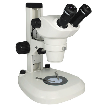 6X-50X Widefield Zoom Stereo Microscope, Binocular, Track Stand, LED Top and Bottom Light