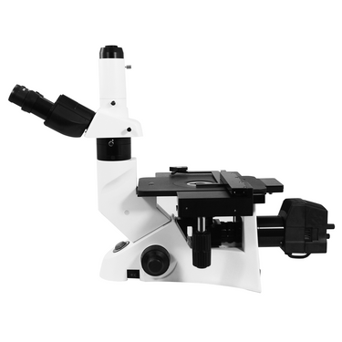 40X-400X Inverted Metallurgical Microscope, Trinocular, Halogen Light, Mechanical Stage + Polarizing Kit