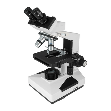 40X-1500X Biological Compound Laboratory Microscope, Binocular, Halogen Light, XY Stage, SKU BM05040211, three quarter front view