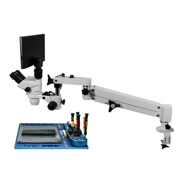 2.0 Megapixels 3.35-22.5X CMOS Pneumatic Arm Trinocular Zoom Stereo Microscope SZ02060755