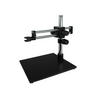Horizontal Arm Length 570mm Vertical Post Height 384mm Big Base Dual Arm Boom Stand, SKU ST02061601, three quarter front view