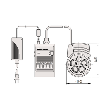 Quintuple (5) Holes, 4 parcentering adjustment Quintuple (5) Holes Motorized Nosepiece Mitutoyo-378-216A