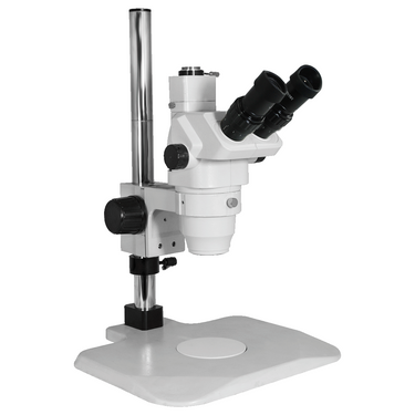 6.5X-45X Super Widefield Zoom Stereo Microscope, Trinocular, Post Stand (Height 305mm)