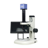 0.7-4.5X 2.0 Megapixels CMOS Track Stand LED Dual Illuminated Light  Video Zoom Microscope, SKU MZ02120213, three quarter front view