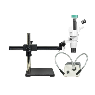 2.0 Megapixels 8-80X CMOS Ball Bearing Boom Stand Halogen Light Trinocular Parallel Zoom Stereo Microscope PZ02080276