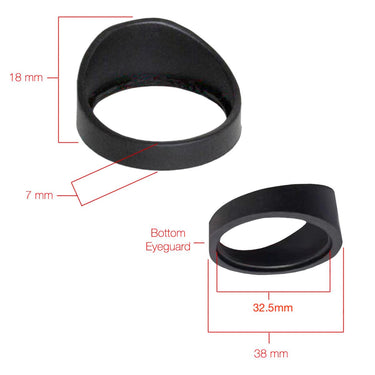33mm Rubber Eye Cups, Microscope Eye Guards (Pair)