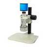 0.65-4.5X Industrial Inspection 3D Video Microscope + HDMI Digital Camera, Track Stand, SKU TD02020101, three quarter front view