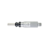 0-0.05″ Mechanical Micrometer Head Graduation 0.000005″  0.05" Flat with Clamp Nut Extra-Fine Feeding Mechanical Micrometer Head (Thimble Diameter: Dia. 21mm, Spindle Diameter: Dia. 8mm, W/Vernier), SKU Mitutoyo-110-112, three quarter front view