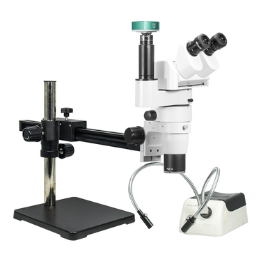 2.0 Megapixels 8-50X CMOS Ball Bearing Boom Stand Halogen Light Trinocular Parallel Zoom Stereo Microscope PZ02080274