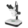 6.5X-45X Super Widefield Zoom Stereo Microscope, Binocular, Track Stand, Halogen Top Light and Fluorescent Bottom Light, SKU SZ02020065, three quarter front view