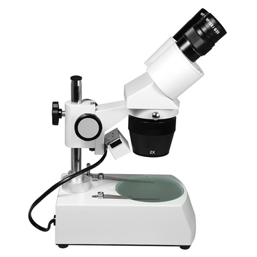 20X/40X Widefield Stereo Microscope, Binocular, Post Stand, Halogen Top and Bottom Light, Bright Field (360° Rotatable Head)