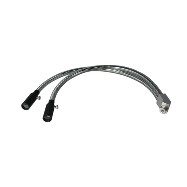 Dual Gooseneck Light Guide Cables for Microscope Fiber Optic Illuminator, Length 460mm, Output Diameter 5mm, Input Diameter 7mm