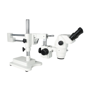 6.5X-45X Super Widefield Zoom Stereo Microscope, Binocular, Double Arm Boom Stand with Arbor