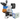 40X-1000X Fluorescence Microscope, Trinocular, Dual Light MH, SKU FM03020303, three quarter front view