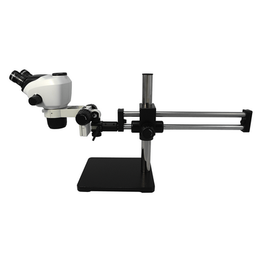 6.6X-51X WF Binocular Zoom Stereo Microscope + Boom Cross Dual Arm Stand