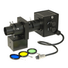 20W Halogen Microscope Vertical Episcopic Illumination Lamp House with Filters (Blue, Green, Yellow), SKU MT14036101, three quarter front view
