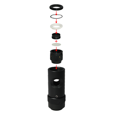 1X Adjustable Microscope Coupler C-Mount Aapter 25.4mm