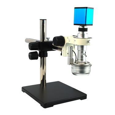 0.65-4.5X Industrial Inspection 3D Video Microscope + HDMI Digital Camera, Boom Stand
