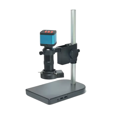 14 Megapixels CMOS LED Light Post Stand Video Monocular Continuous Zoom Microscope, SKU MZ02050102, three quarter front view