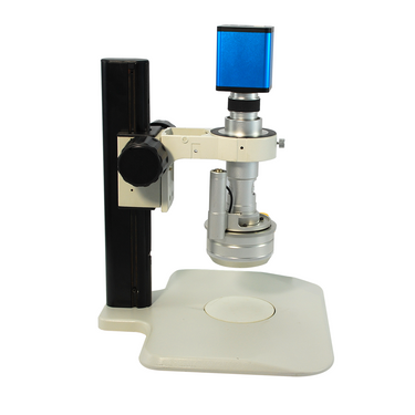 0.65-4.5X Industrial Inspection 3D Video Microscope + HDMI Digital Camera, Track Stand