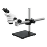 7X-45X Widefield Zoom Stereo Microscope, Binocular, Single Arm Boom Stand (Siedentopf), SKU SZ02010421, three quarter front view