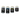 Infinity-Corrected Semi-Pan Achromatic Microscope Objective Lens Set (Oil Spring) 4X 10X 40X 100X with Black Finish, SKU BM13023021, three quarter front view
