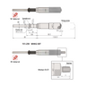 0-2″ 2" Flat with Clamp Nut Mechanical Micrometer Head (Thimble Diameter: Dia. 21mm, Spindle Diameter: Dia. 8mm), SKU Mitutoyo-151-271, three quarter front view