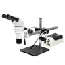 8-80X Halogen Light Boom Stand Binocular Parallel Zoom Stereo Microscope, SKU PZ02040427, three quarter front view