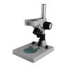 LED Dual Illuminated Light Focus Distance 82mm Vertical Post Height 300mm Post Hole Diameter of Focusing Rack Dia. 30mm 76mm LED Illuminated Post Stand, SKU ST07011403, three quarter front view