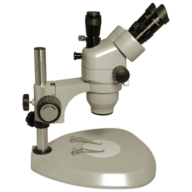 7X-45X Widefield Zoom Stereo Microscope, Trinocular, Post Stand (Height 240mm)