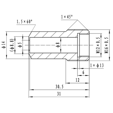 Objective Working Distance 13.5mm 6X Achromatic Objective PM42012133