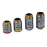 Infinity-Corrected Plan Fluor Achromatic Microscope Objective Lens Set (Oil Spring) 4X 10X 40X 100X, SKU FM13013031, three quarter front view