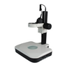 Microscope Track Stand, 85mm Coarse Focus Rack, Top and Bottom Light, Halogen and Fluorescent, SKU ST02031204, three quarter front view