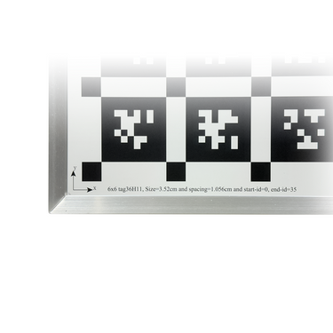 Manufacturing Precision ±10μm Aluminum Checkerboard Calibration Target compatible with Aprilgrid (320x320mm 6x6) CT20090303